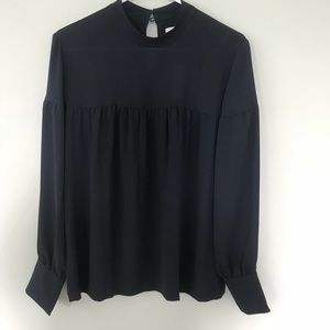 Ann Taylor LOFT navy blouse M NEW
